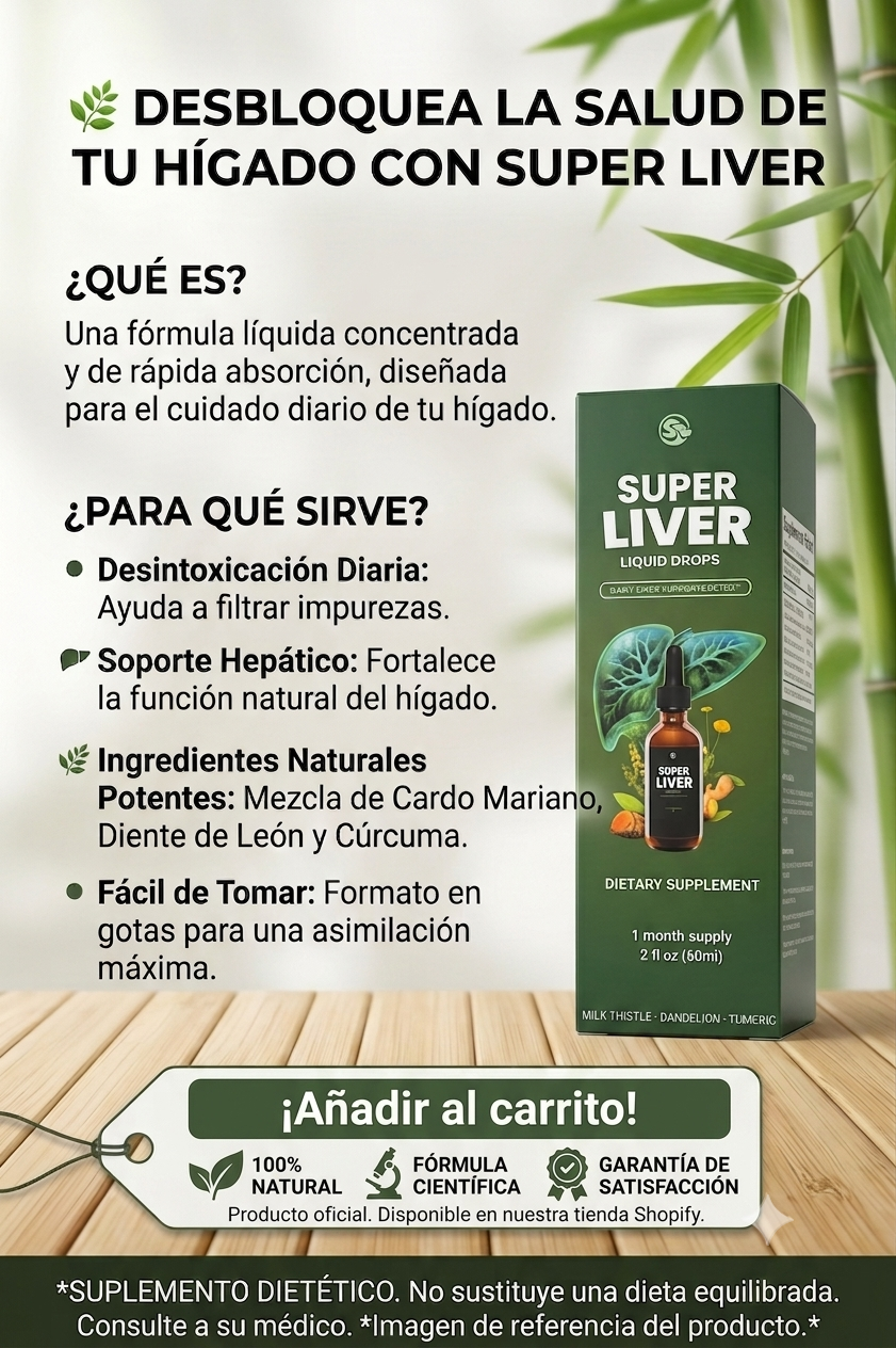 SUPER LIVER - Gotas para la Salud y Desintoxicación Hepática