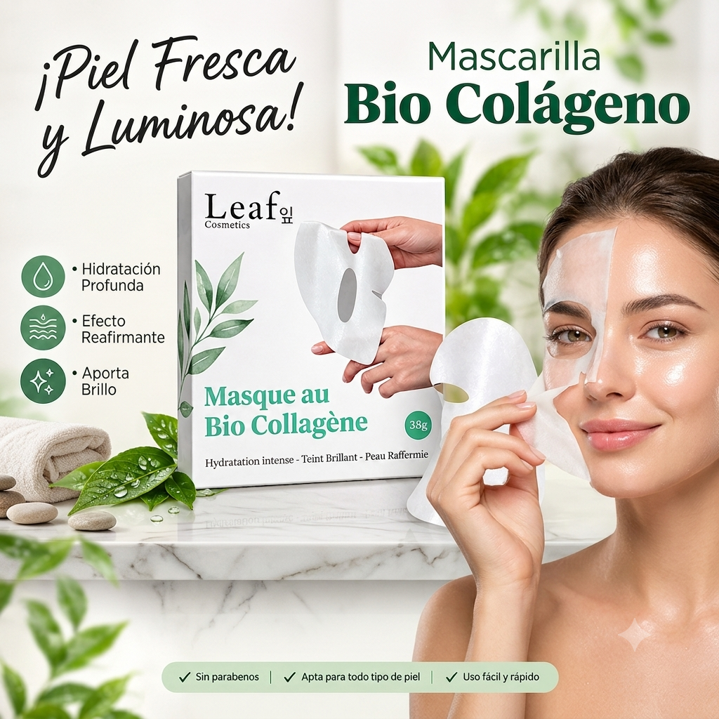 "Mascarilla Facial Bio Colágeno".